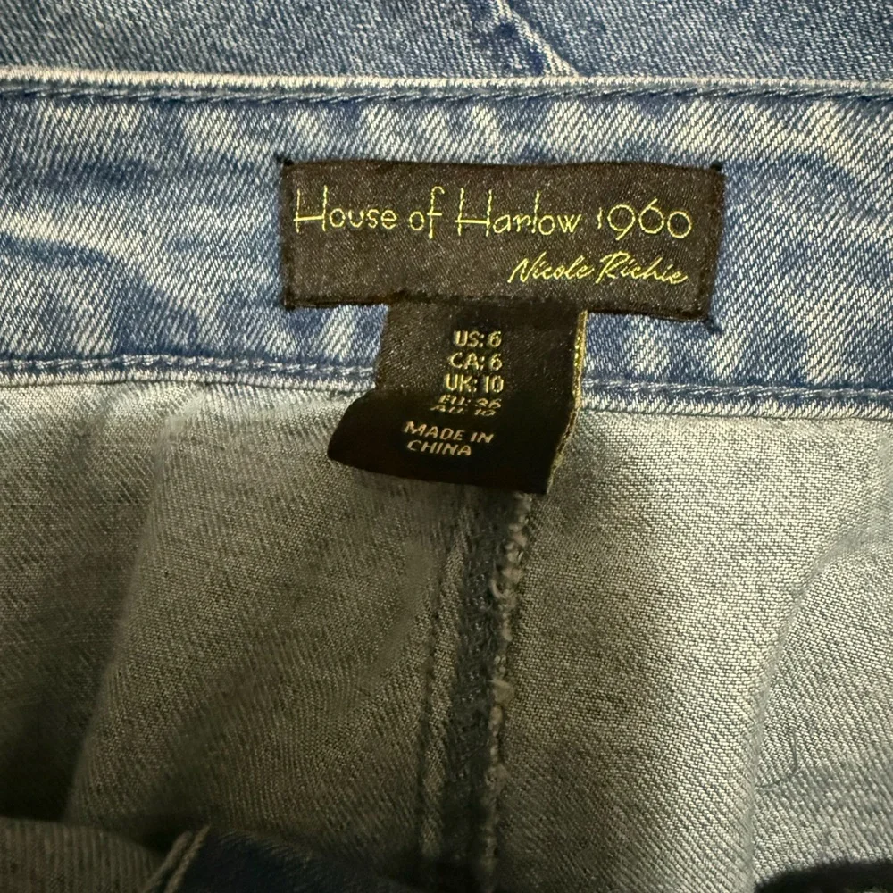 House of Harlow 1960 Light Blue Denim Top and Skirt Set - Picture 4 of 4